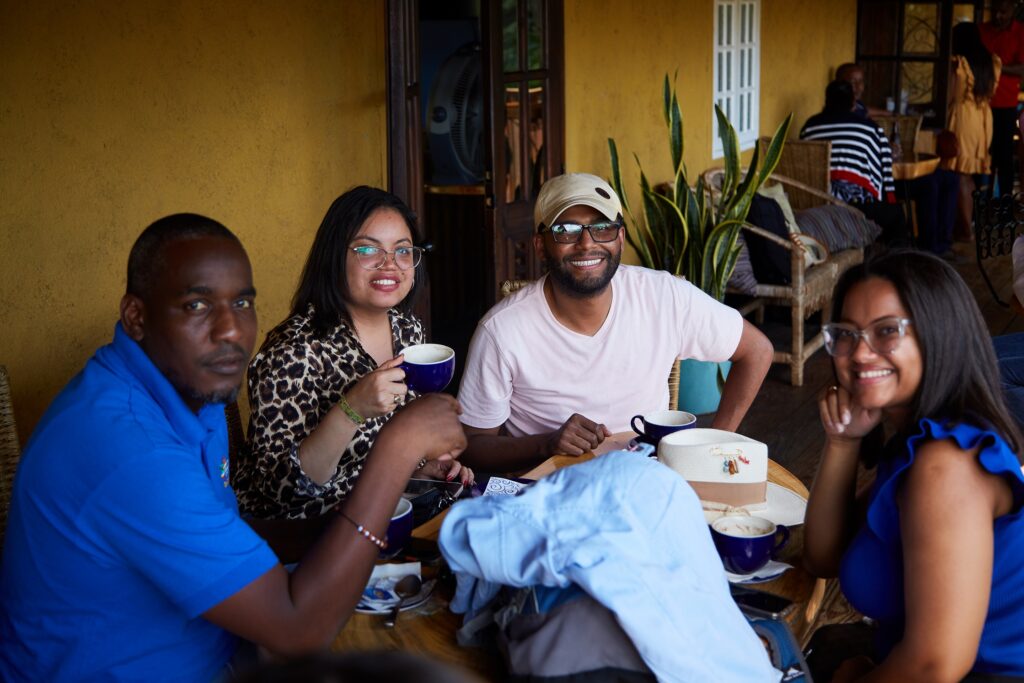 Journalists from Latin America enjoyed Jamaica Blue Mountain coffee at Cafe Blue as part of a tour led by the PSOJ recently.