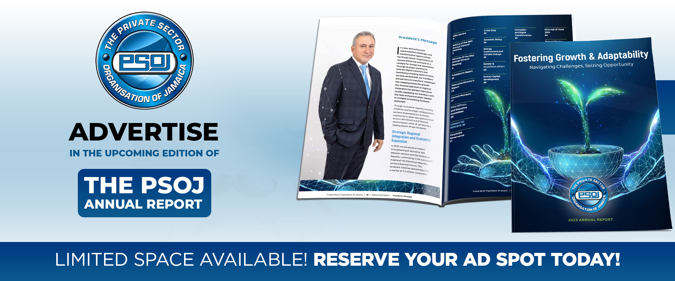 Advertise in the PSOJ Annual Report